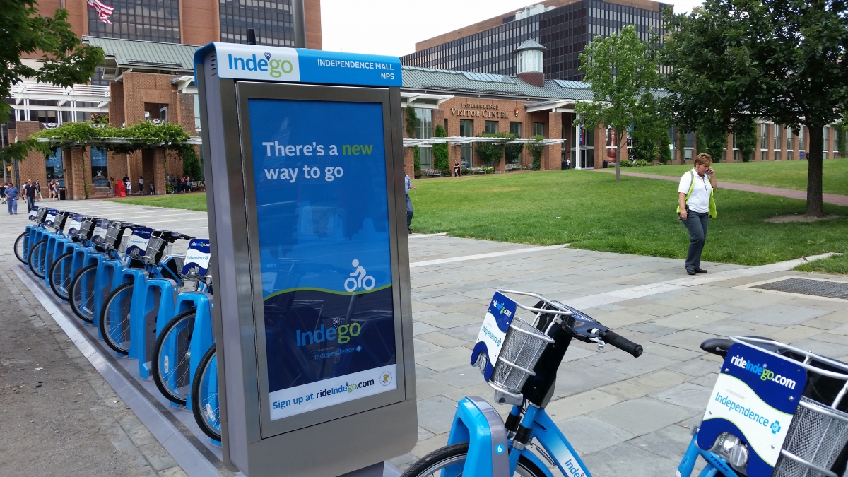 Indego Bike Station on Independence Mall Indego Bike Station on Independence Mall
