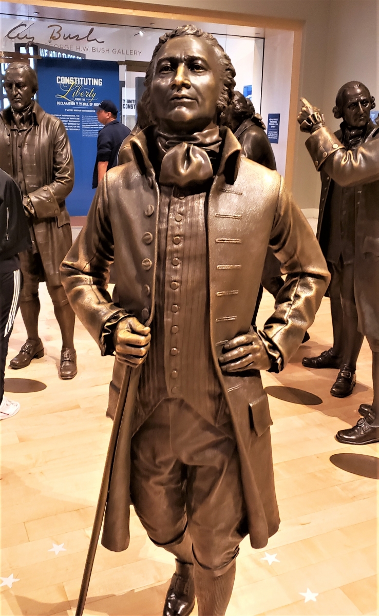A Statue of Alexander Hamilton in A Statue of Alexander Hamilton in "Signers Hall" at the National Constitution Center