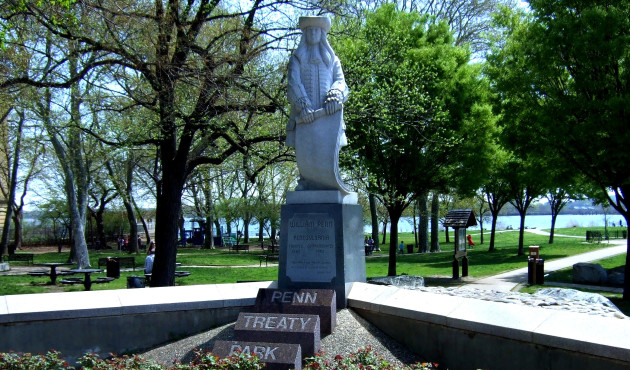 William Penn Statue in Penn Treaty Park - Credit: PennTreatyPark.org William Penn Statue in Penn Treaty Park - Credit: PennTreatyPark.org