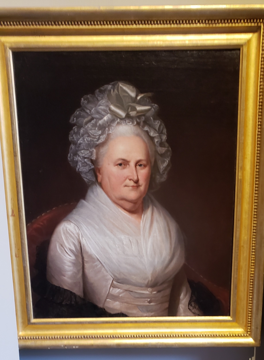 Portrait of Martha Washington hanging in the Second Bank of the United States Portrait Gallery Portrait of Martha Washington hanging in the Second Bank of the United States Portrait Gallery