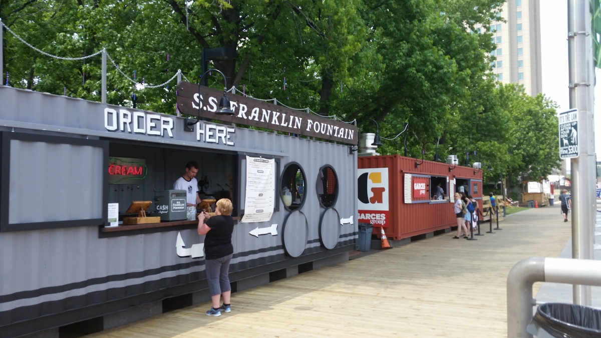 The S.S. Franklin Fountain at Spruce Street Harbor Park The S.S. Franklin Fountain at Spruce Street Harbor Park