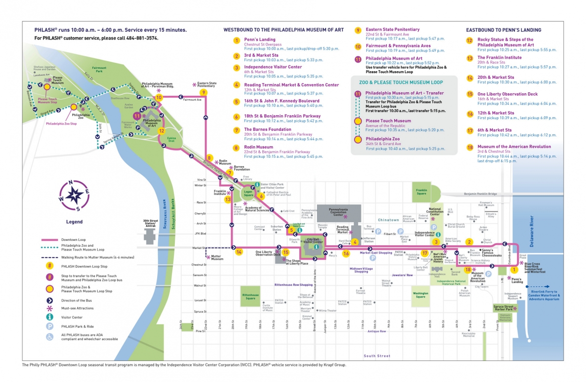 PHLASH Route Map PHLASH Route Map